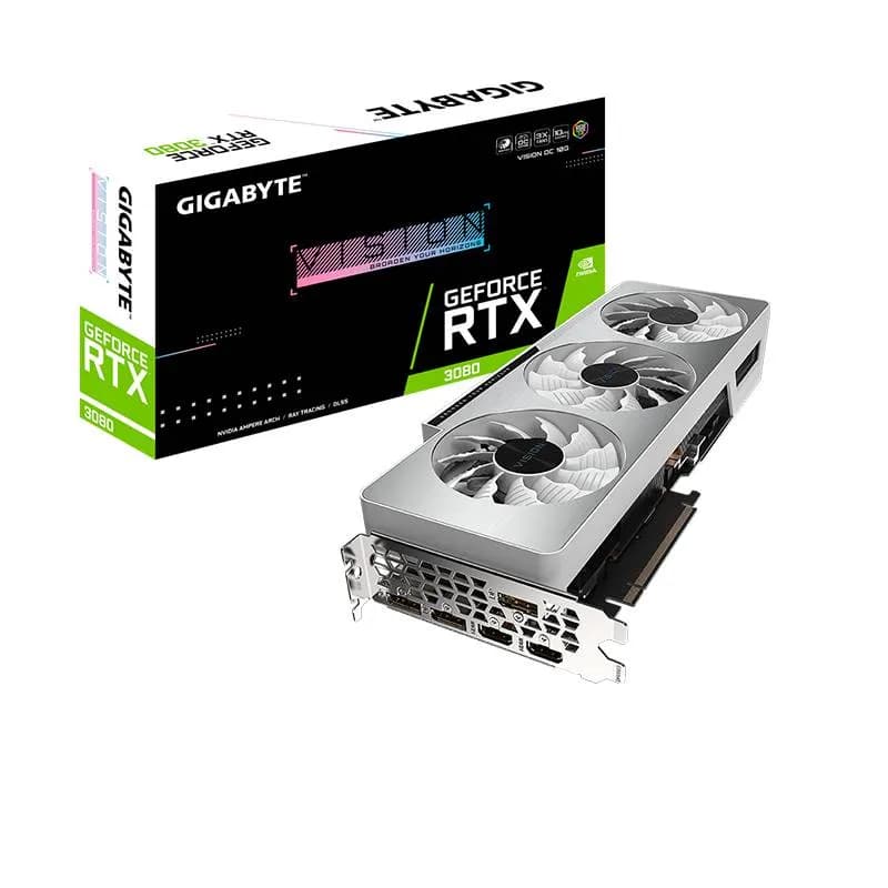 کارت گرافیک گیگابایت مدل RTX 3080 VISION 10GB OC درحدنو