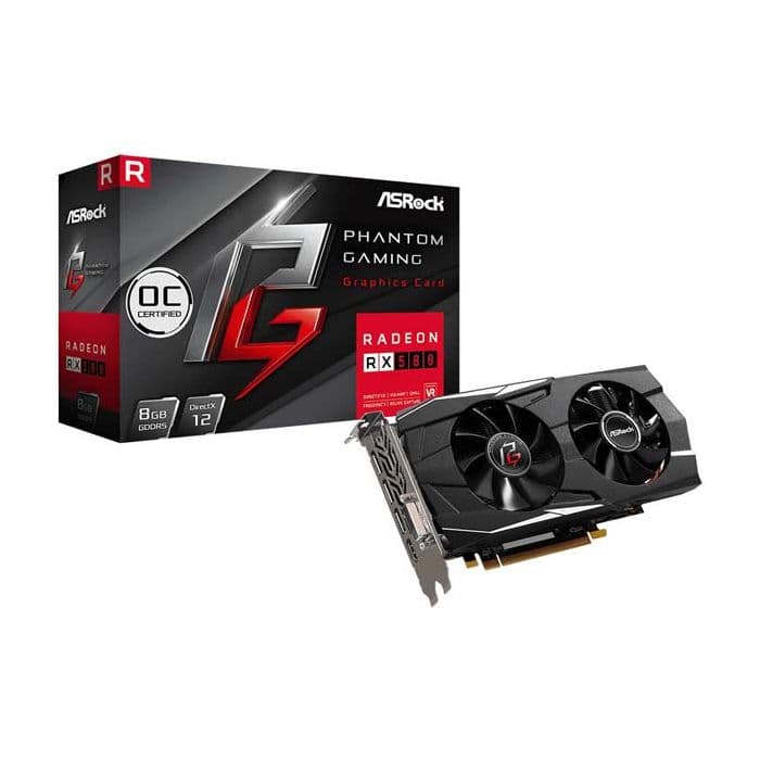 کارت گرافیک RX 580 ASRock Phantom Gaming OC 8GB