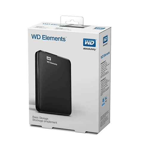 هارد اکسترنال 500 گیگابایت وسترن دیجیتال WD مدل Elements با هارد اصل اصل وسترن دیجیتال مشکی (هارد داخلی استوک) کارکرد زیر 2 روز