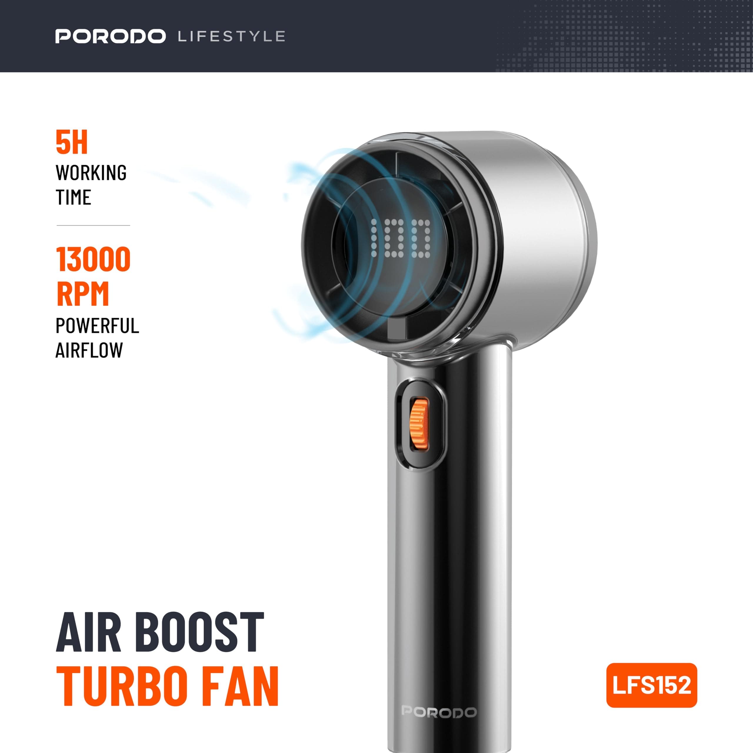 توربو فن دستی پرودو مدل Air Boost Turbo Fan PD-LFST152-BK — تصویر ۱۱