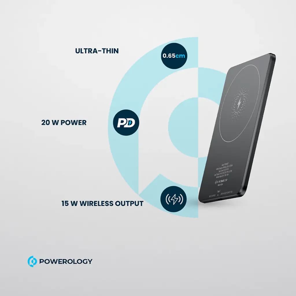 پاوربانک 5000 میلی آمپر مگ سیف پاورولوژی Powerology 5000mah Power Pank ppbcha63 — تصویر ۱۲