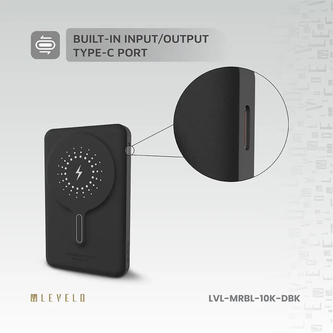 پاوربانک 10000mAh وایرلس Levelo مدل Marbella — تصویر ۴