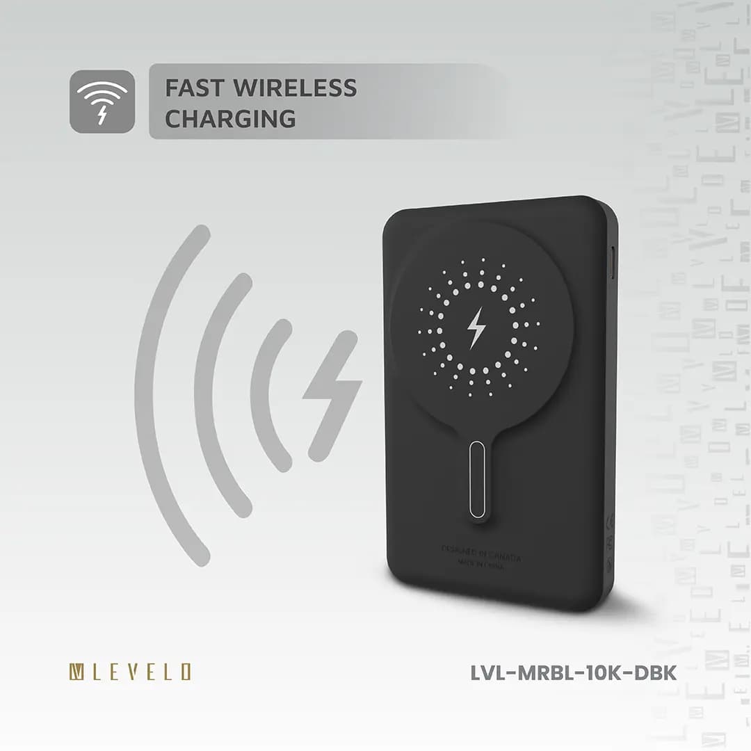 پاوربانک 10000mAh وایرلس Levelo مدل Marbella — تصویر ۶