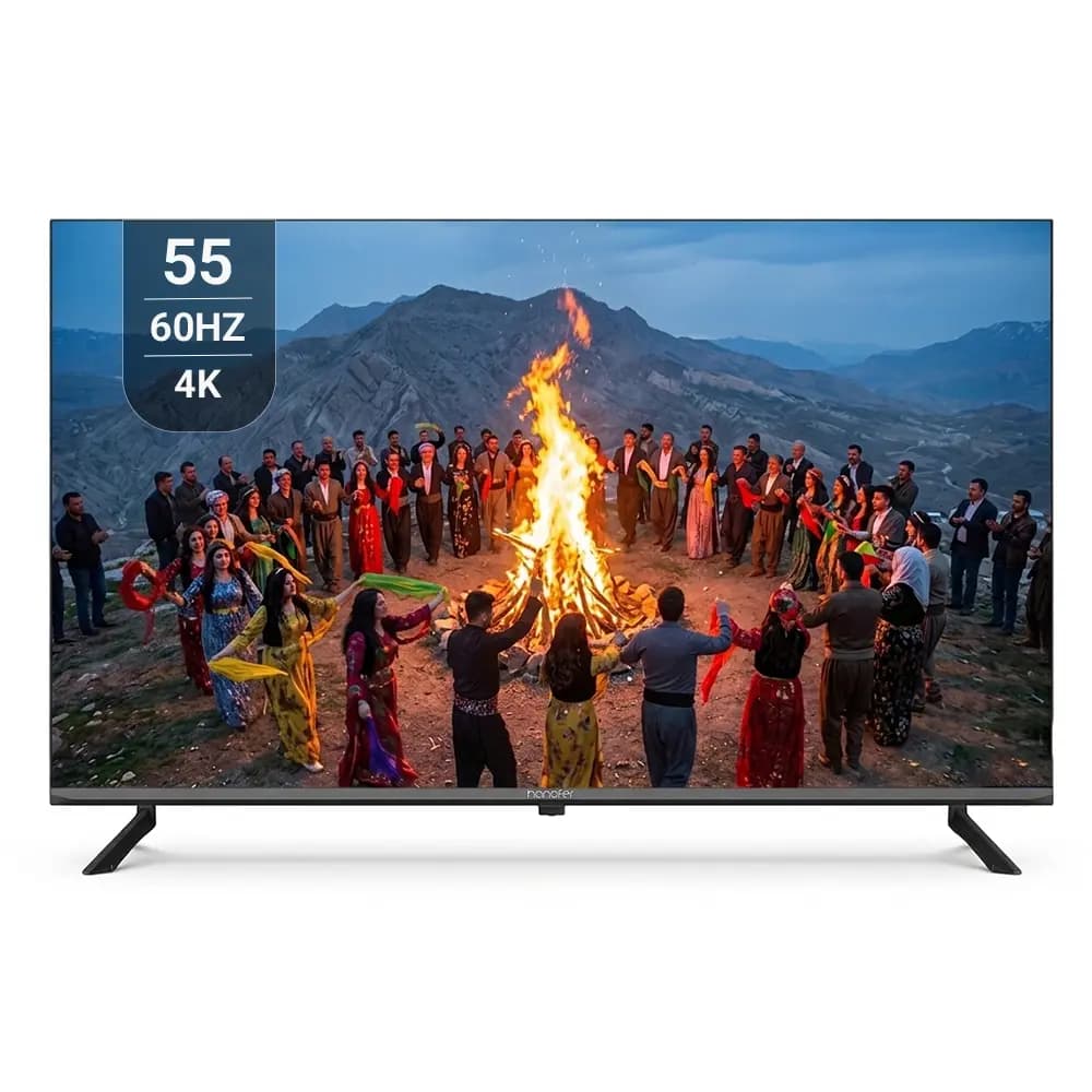 تلویزیون هوشمند ۵۵ اینچ هانوفر Frameless | 4K Ultra HD | اندروید | DVB-T2 | بلوتوث - ایران هانوفر — تصویر ۳