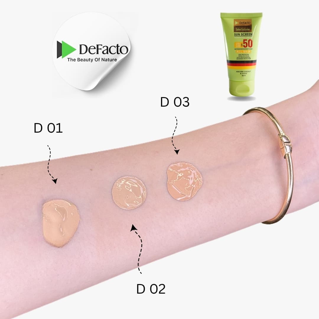 ضد آفتاب رنگی دیفکتو با SPF50 مناسب انواع پوست حجم 50 میل — تصویر ۳