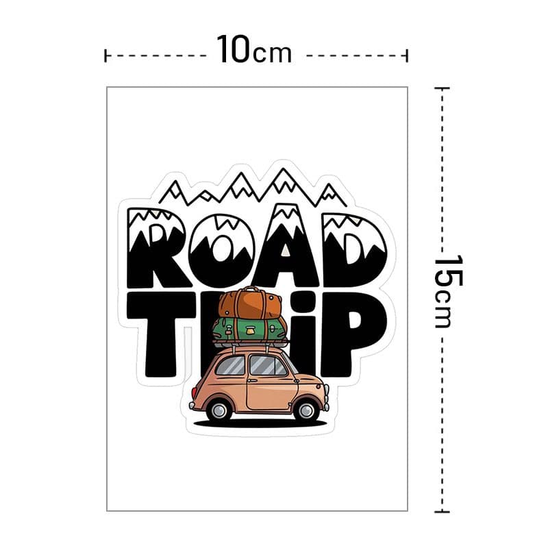 استیکر لباس طرح road trip کد t176