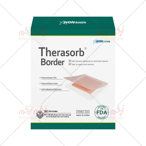 پانسمان فوم ترازورب چسبدار سیلیکونی Therasorb Border