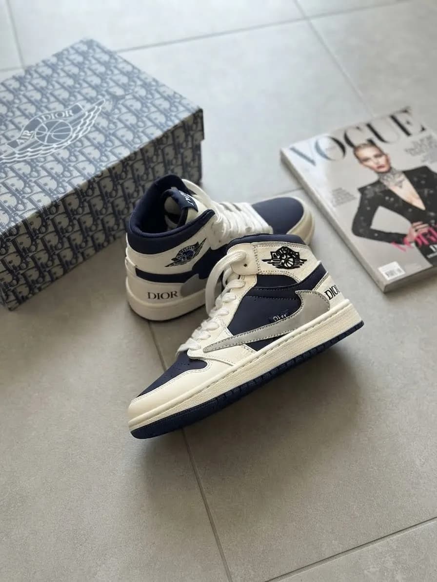 ونس زنانه جردن ترویس دیور jordan travis dior ساق دار زیره mbr کد 33489 — تصویر ۶
