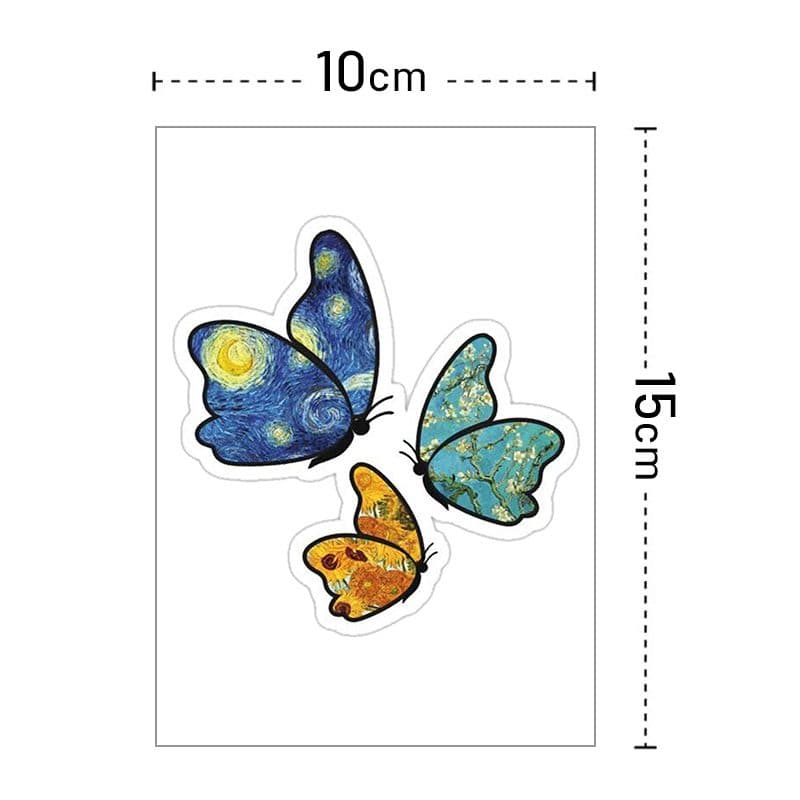 استیکر لباس طرح پروانه ون گوک کد t167