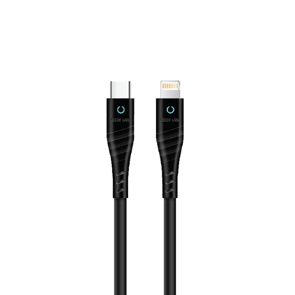 کابل شارژ USB-C به Lightning با نشانگر LED گرین لاین