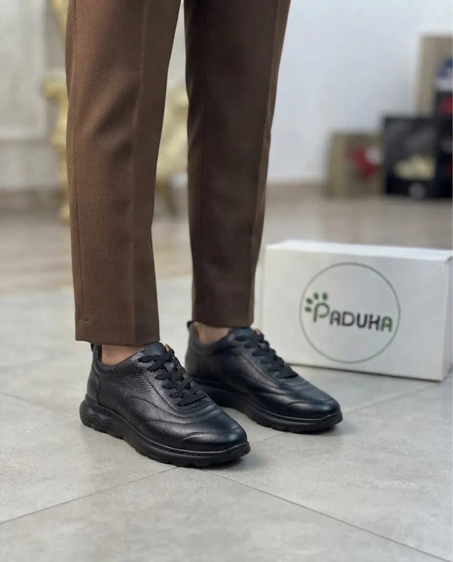 کفش کتونی چرم طبیعی مرینوس زیره پیو زیلان کد 33071 — تصویر ۳