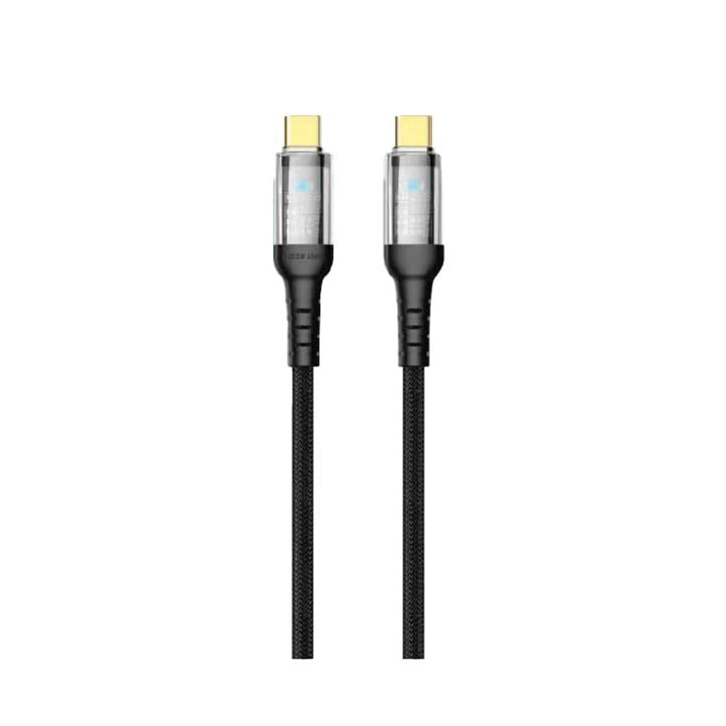 کابل شارژ 60واتی شفاف Type-C به Type-C گرین لاین
