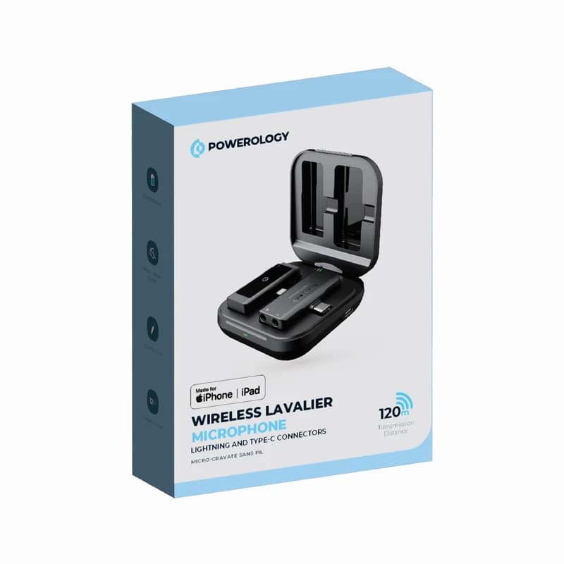 ست میکروفون بی سیم پاورولوجی مدل Lavalier – MFI Pwmic — تصویر ۶