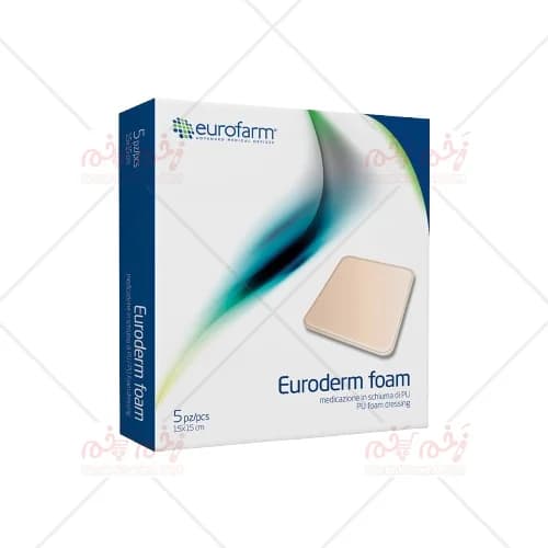 پانسمان فوم ساده یورودرم یوروفارم Eurofarm Euroderm Foam Dressing