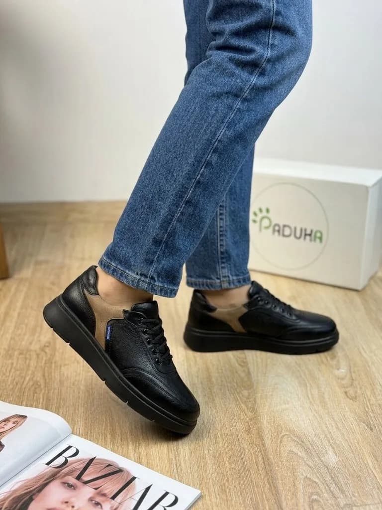 کفش کتونی زنانه چرمی زیره پیو مدل زست کد 30971 — تصویر ۳