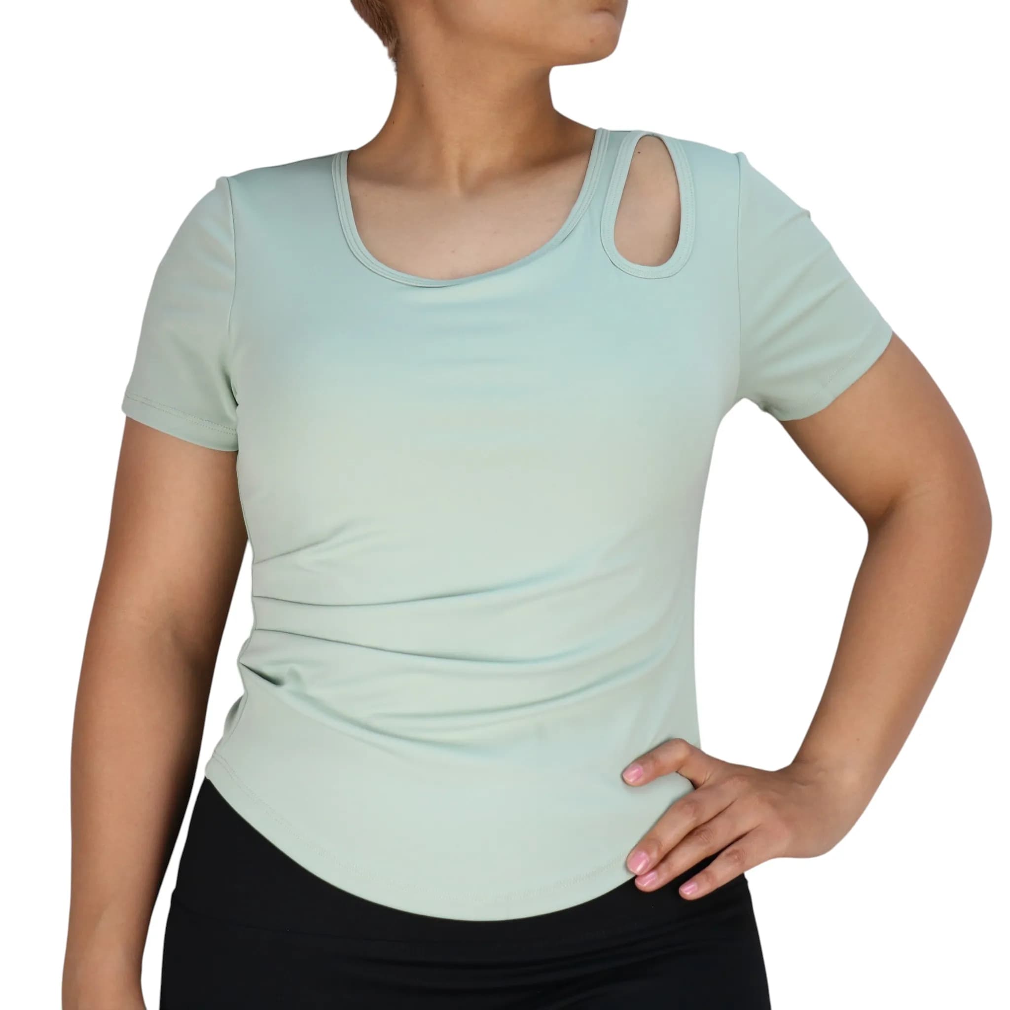تیشرت زنانه کاپدار اسلیم فیت نانو JYT084