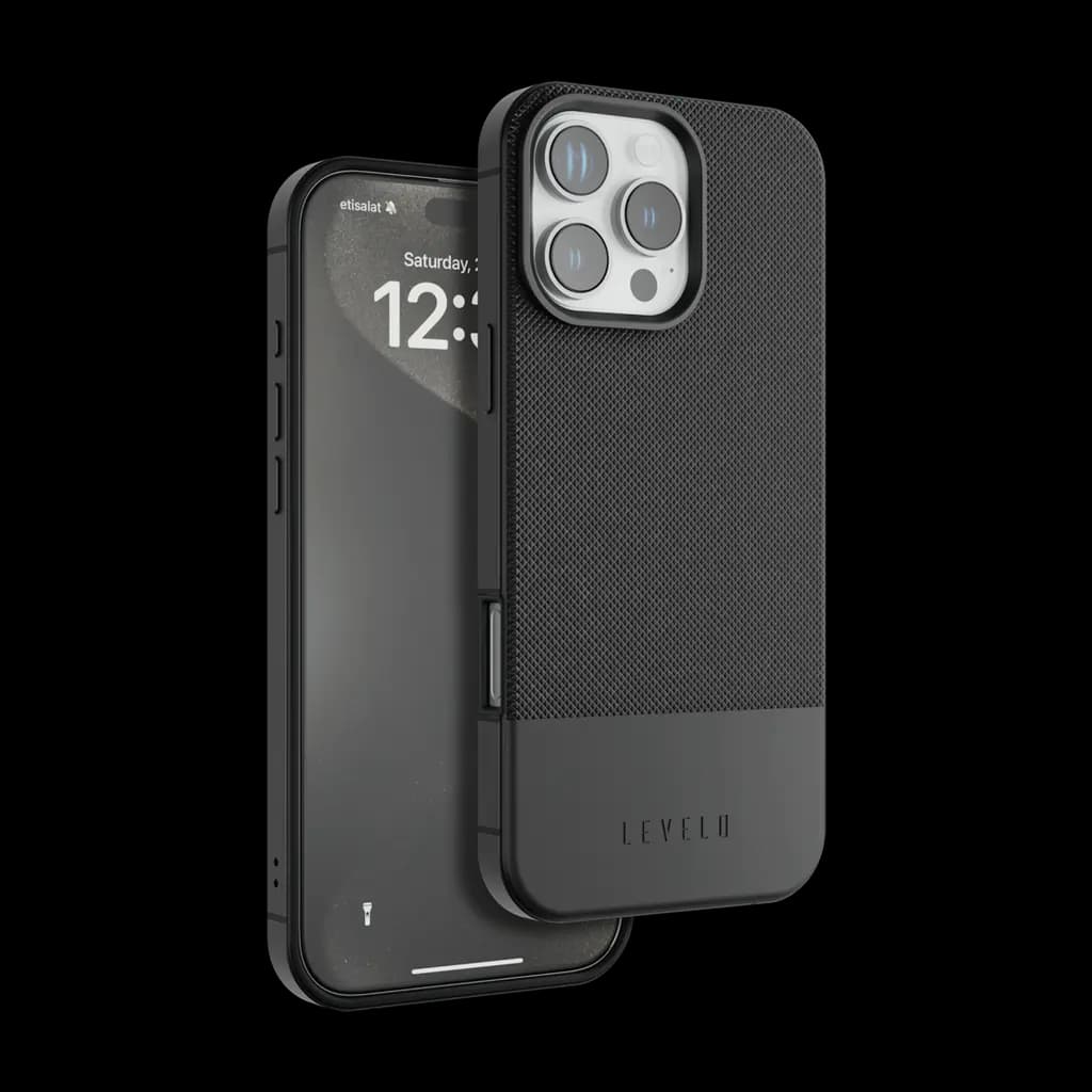کاور LEVELO مدل Cuir Leather Case مناسب iPhone 16 Pro Max