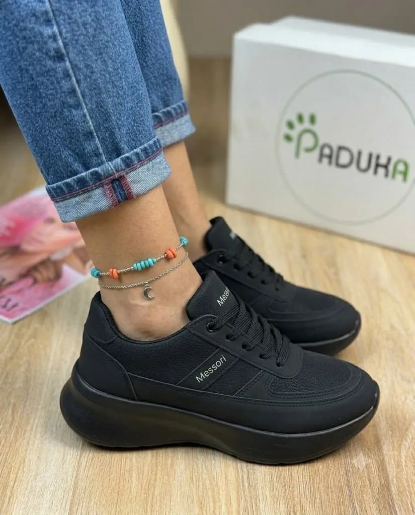 کفش کتونی زنانه زیره پیو چرمی مزوری کد 29877 — تصویر ۶