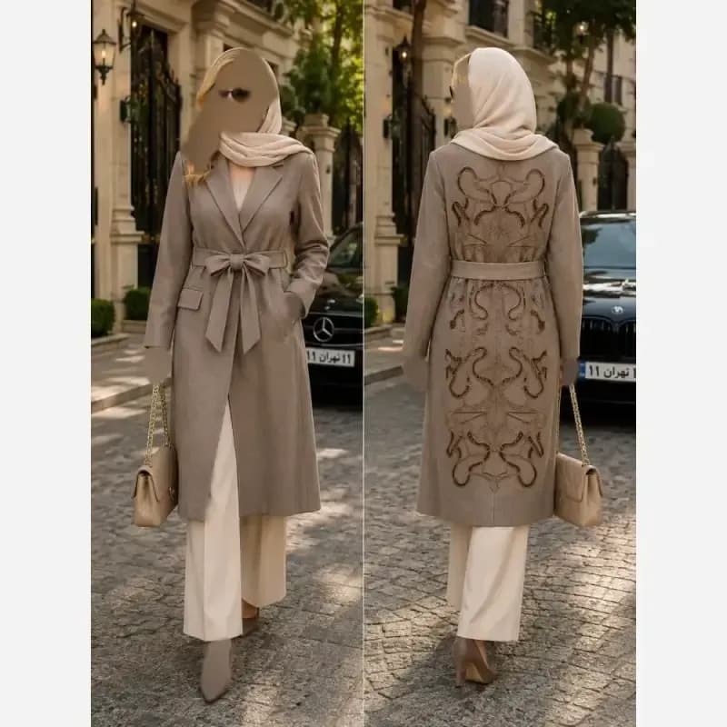پالتو استردار گلدوزی شده با کیفیت عالی — تصویر ۹