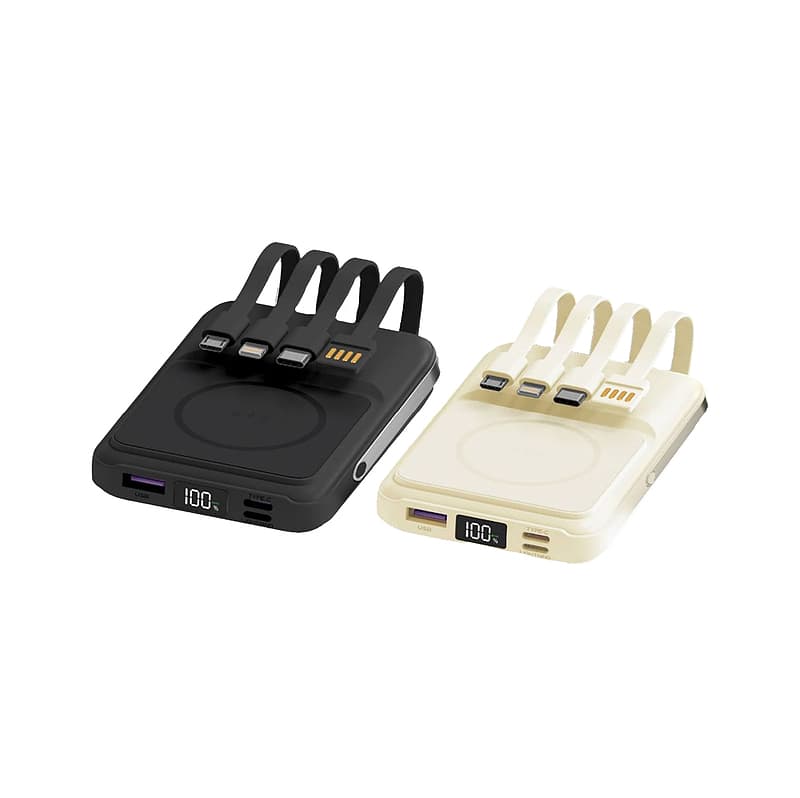 پاور بانک وایرلس پرودو 10000 میلی آمپر مدل MAGSAFE INTEGRATED CABLES 20W — تصویر ۳