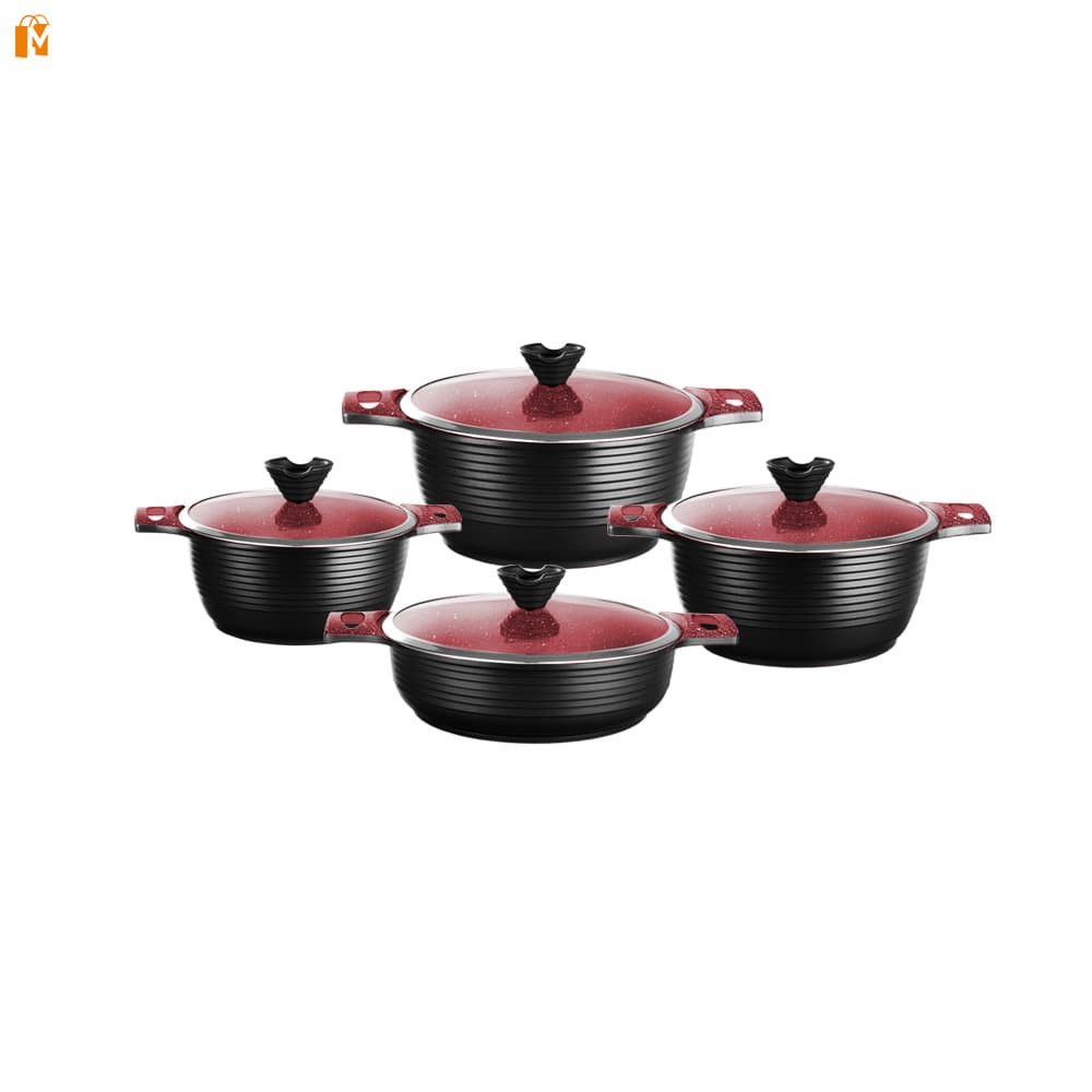 سرویس قابلمه 8 پارچه کاندید مدل اوربیت درب پیرکس طرح F