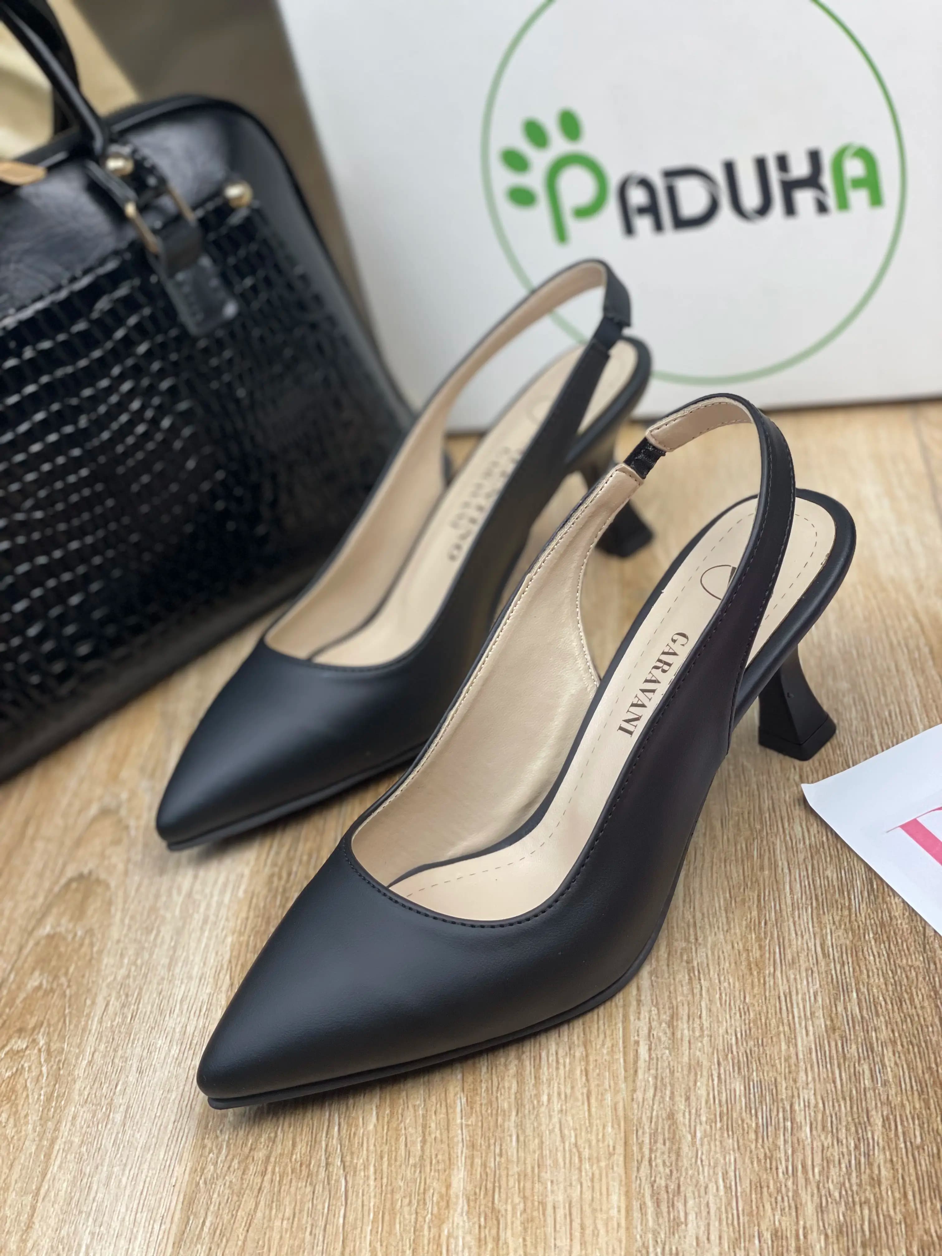 کفش زنانه پاشنه 5 سانت باریک پشت باز نوک تیز کد 26771 — تصویر ۹