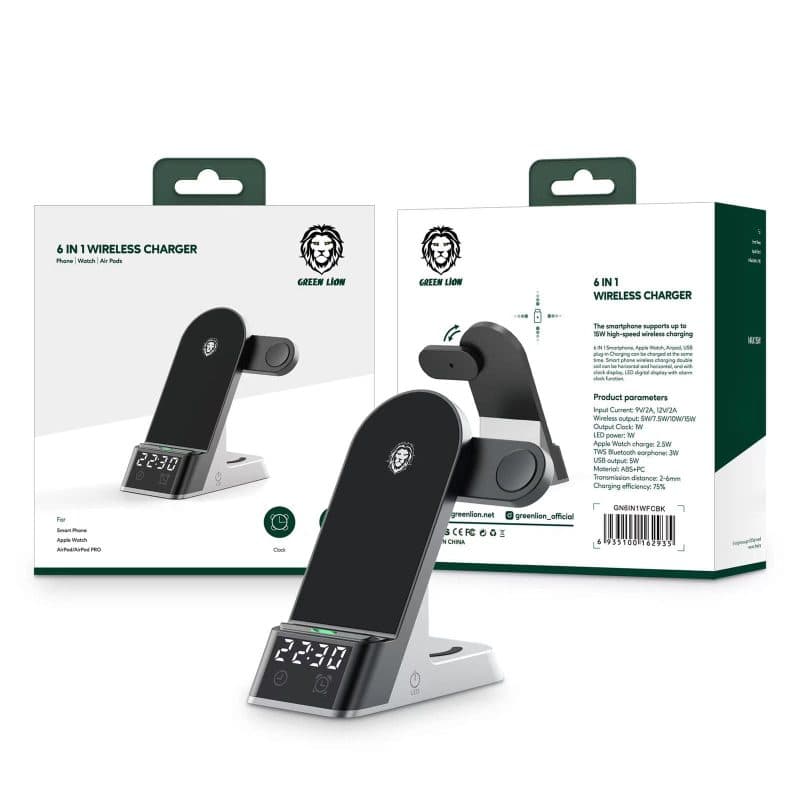شارژر وایرلس چند منظوره 6 در 1 گرین لاین مدل – Green Lion 6 in 1 Wireless charger — تصویر ۹
