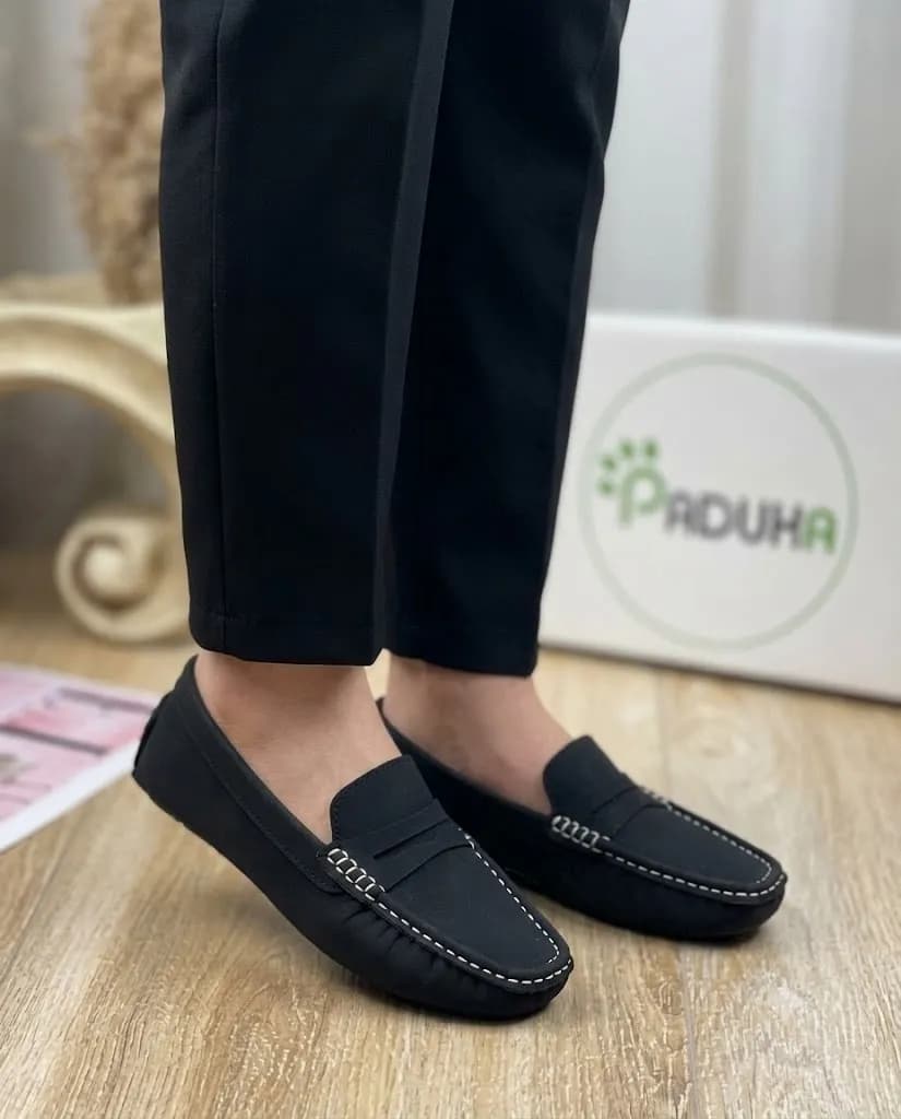 کفش زنانه کالج لقمه ای جیر ساده کد 25723 — تصویر ۸