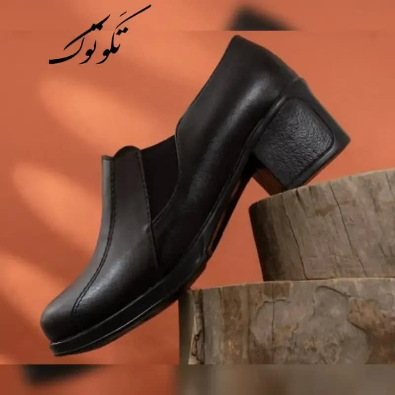کفش طبی زنانه ساقدار پاشنه دار مدل خورشیدی رویه چرم صنعتی درجه یک پاشنه 5 سانت — تصویر ۵