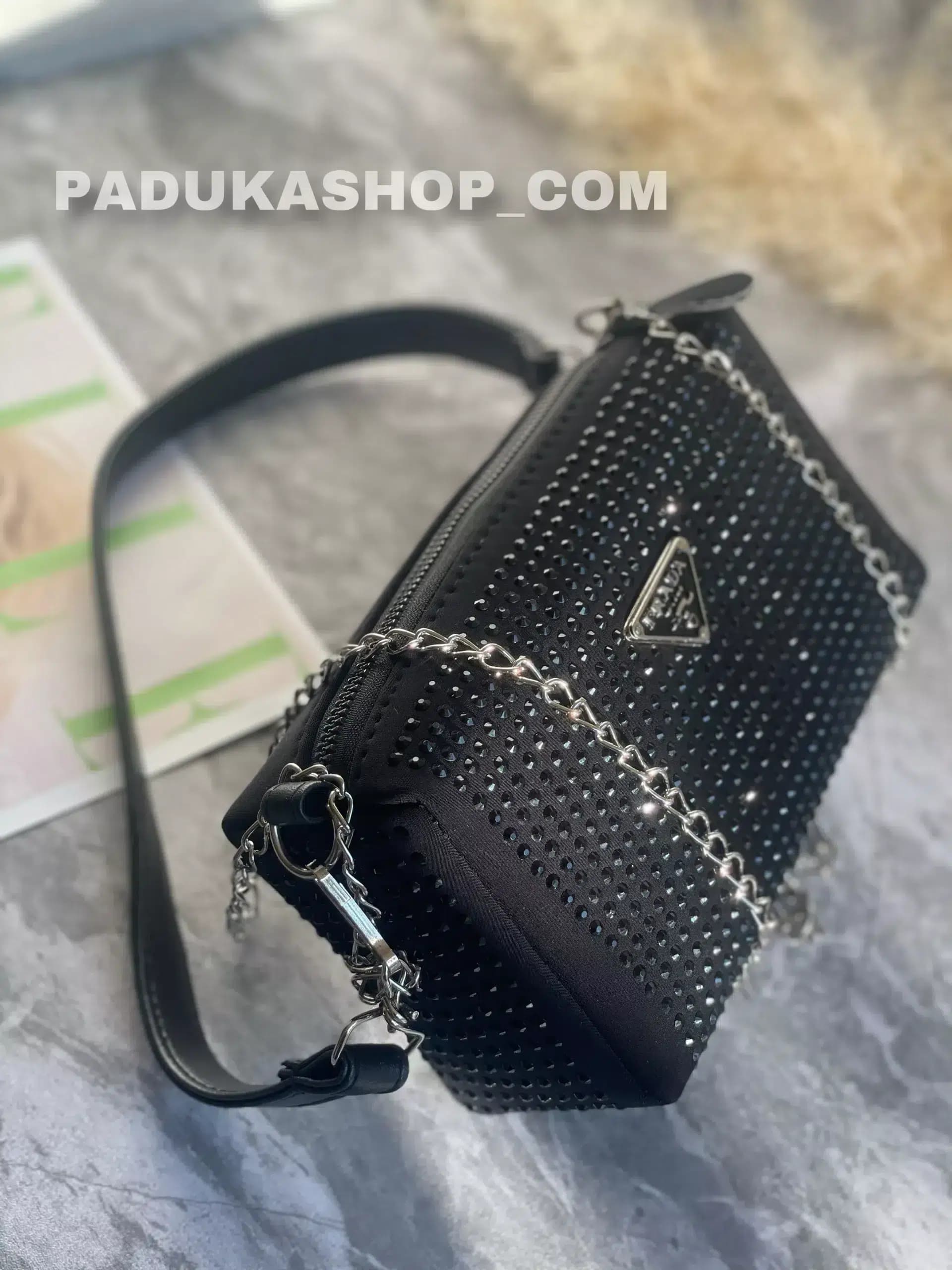 کیف زنانه نگین دار مستطیل کد 12310