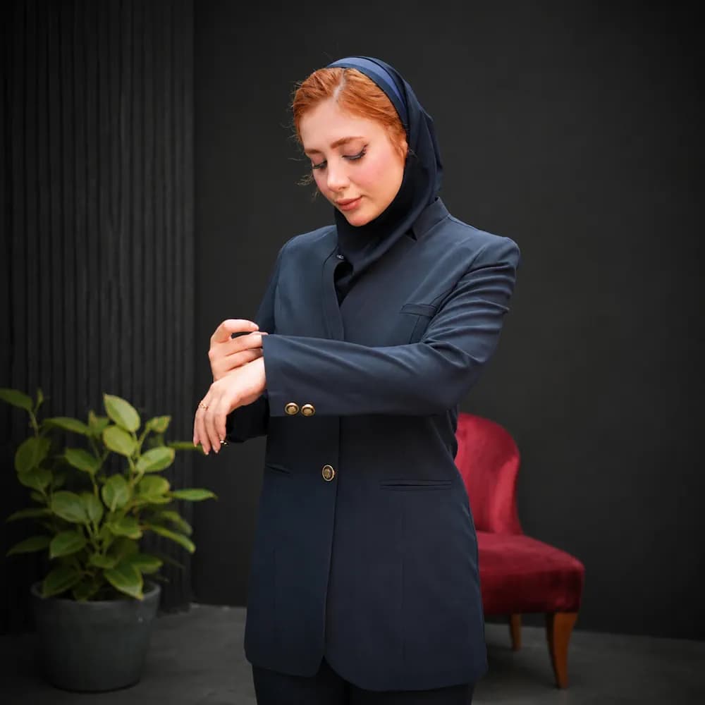 کت شلوار اداری زنانه کد ۸۷۲ | قد ۷۵ با شلوار دمپا گشاد