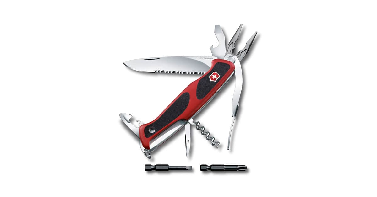 چاقو ویکتورینوکس مدل RangerGrip 174 Red/Black کد 0.9728.WC — تصویر ۹