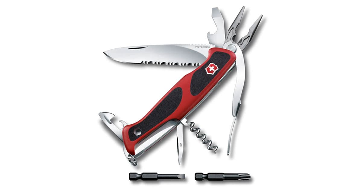 چاقو ویکتورینوکس مدل RangerGrip 174 Red/Black کد 0.9728.WC