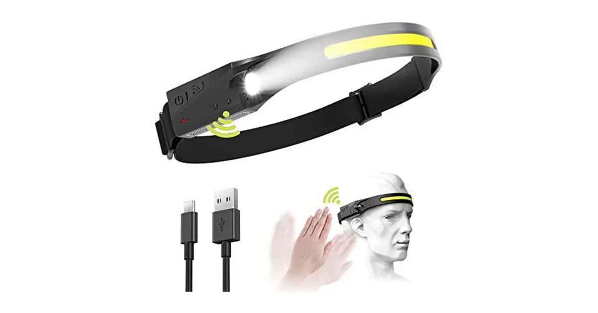 چراغ پیشانی سنسوردار شارژی مدل All Perspectives Induction Headlamp USB Rechargeable