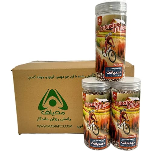 کينوا سه رنگ 500 گرمي کارتن 15 تايي