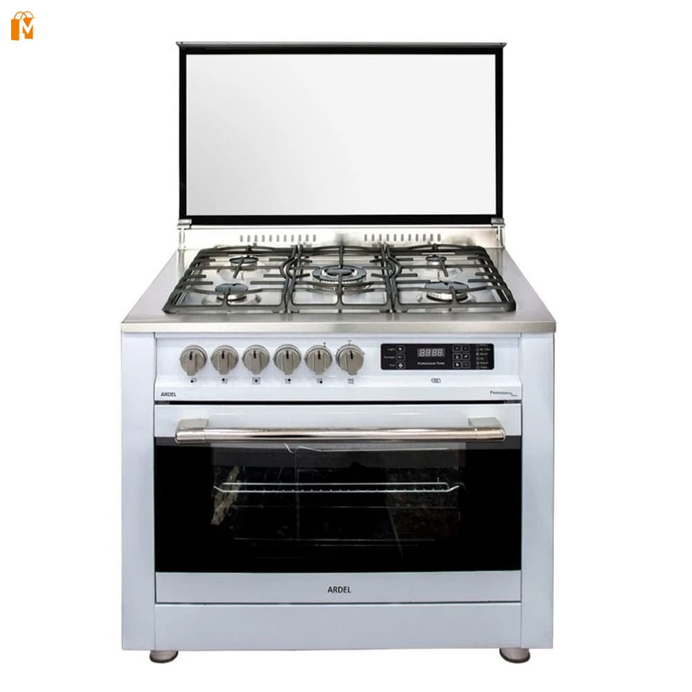 اجاق گاز 5 شعله مبله تک فر سفید اردل مدل MO-FS-103