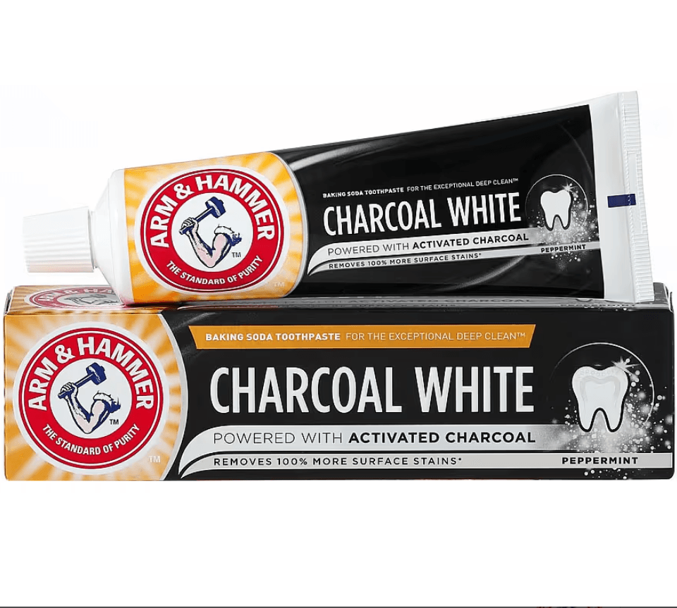 خمیردندان سفیدکننده ذغالی آرم اند همر Arm and Hammer Charcoal White حجم 75 میلی لیتر — تصویر ۲