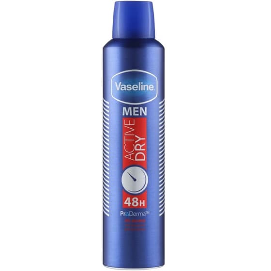 اسپری ضدتعریق آقایان وازلین با عملکرد خشک‌کنندگی فعالVaseline Men Active Dry 48H