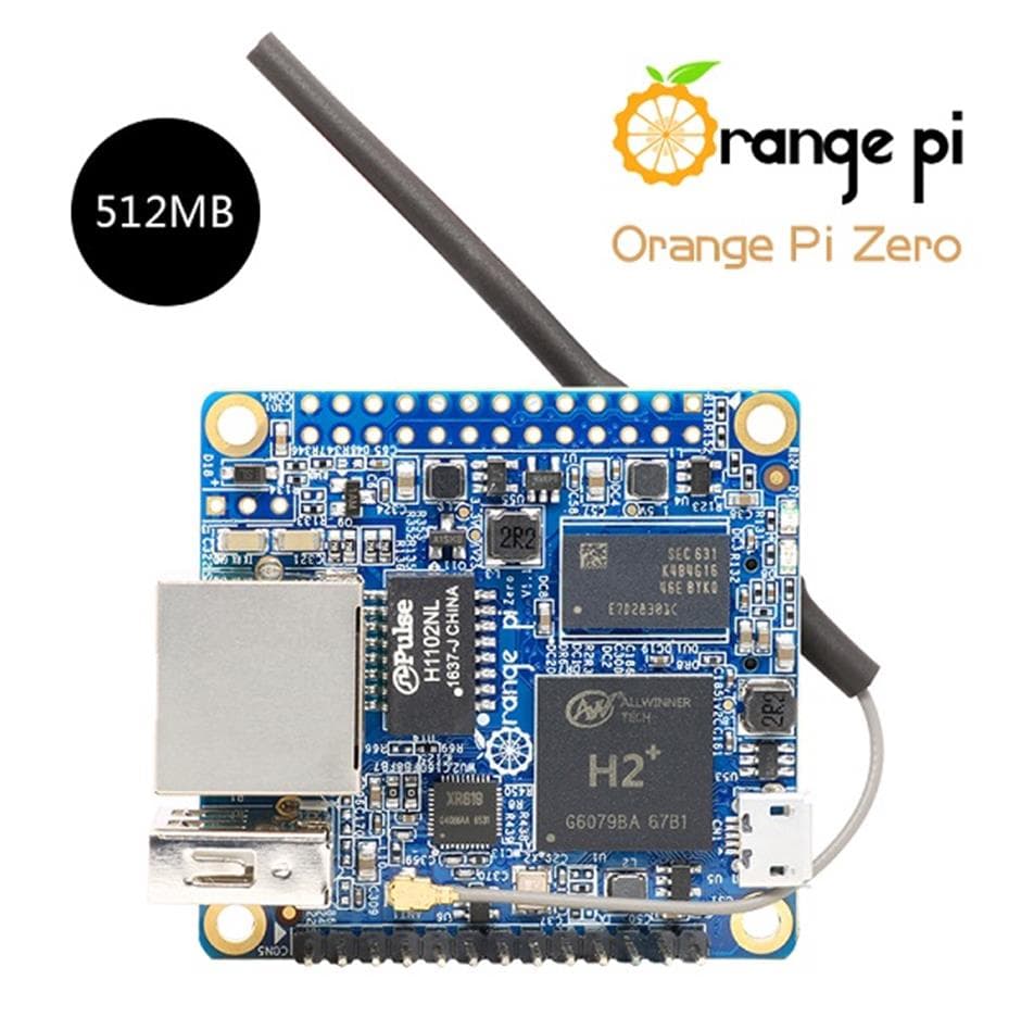 برد اورنج پای زیرو 512 مگابایت به همراه کابل/ Orange Pi Zero 512Mb