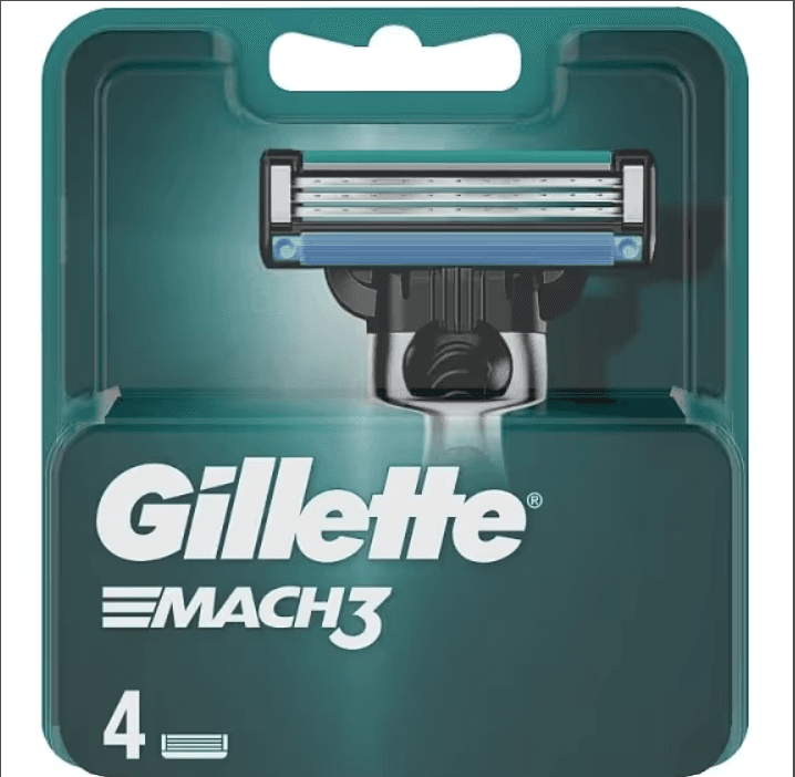 تیغ اصلاح یدک ژیلت مچ تری Gillette Mach 3 بسته 4 عددی