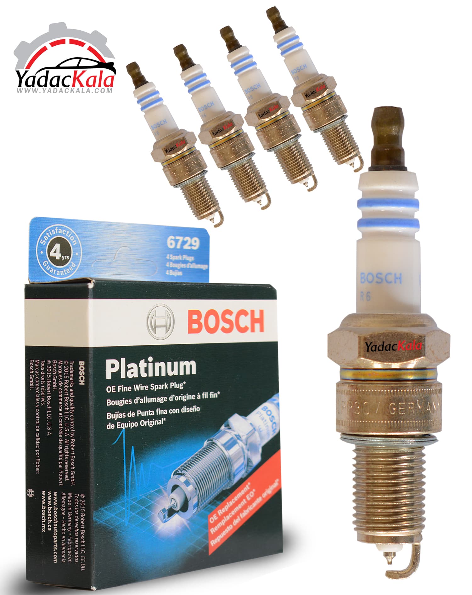 شمع سوزنی پلاتنیوم پایه کوتاه بوش آلمان آچار 21-WR8LPP30W-6729