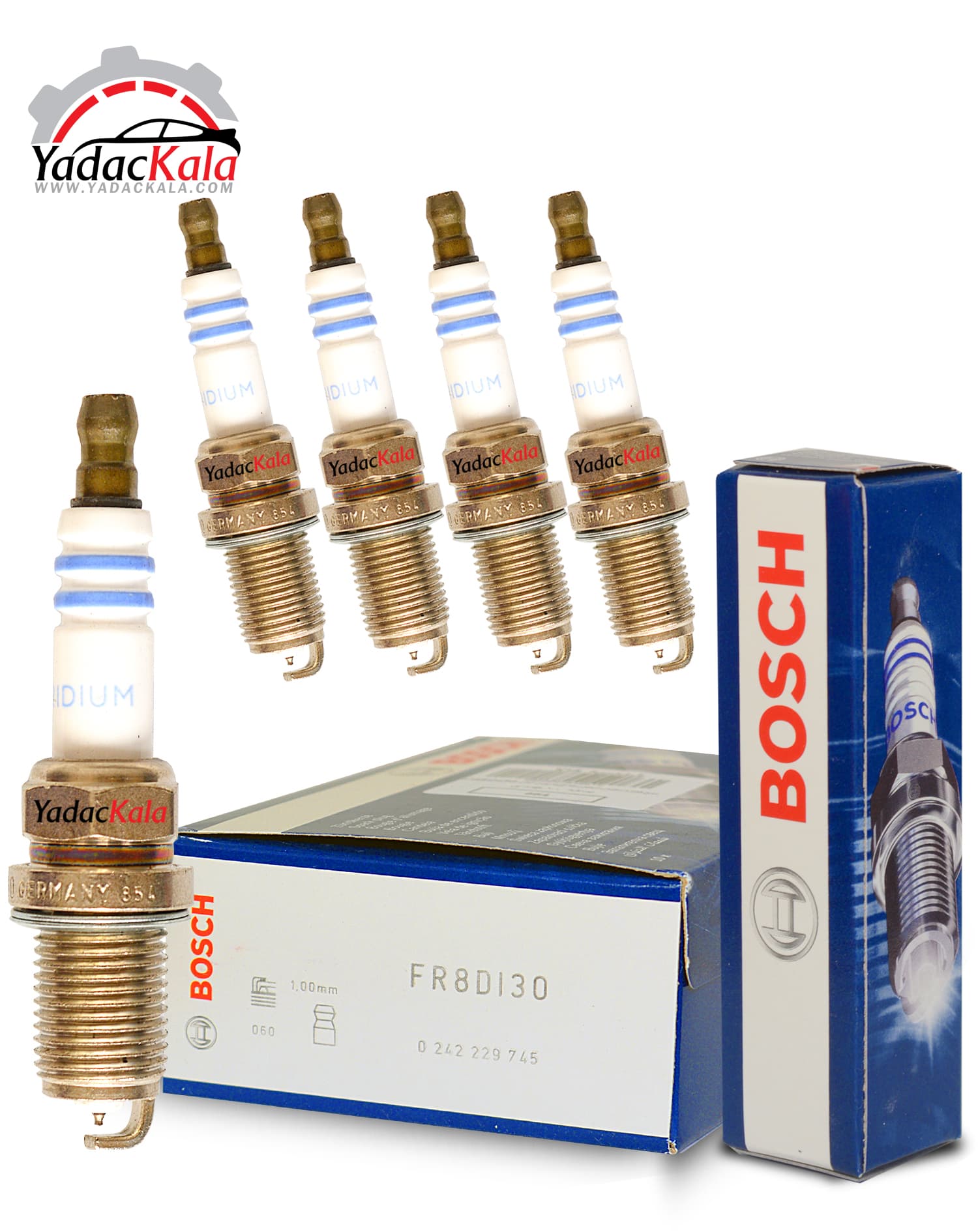 شمع سوزنی ایریدیوم پایه کوتاه بوش آلمان FR8DI30-854