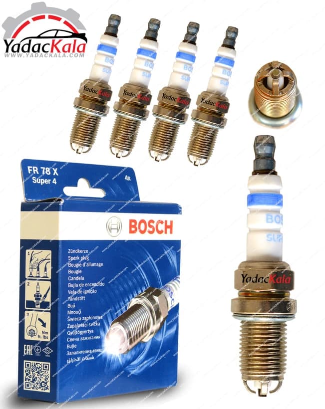شمع پایه کوتاه چهار پلاتین بوش روس FR78X-180