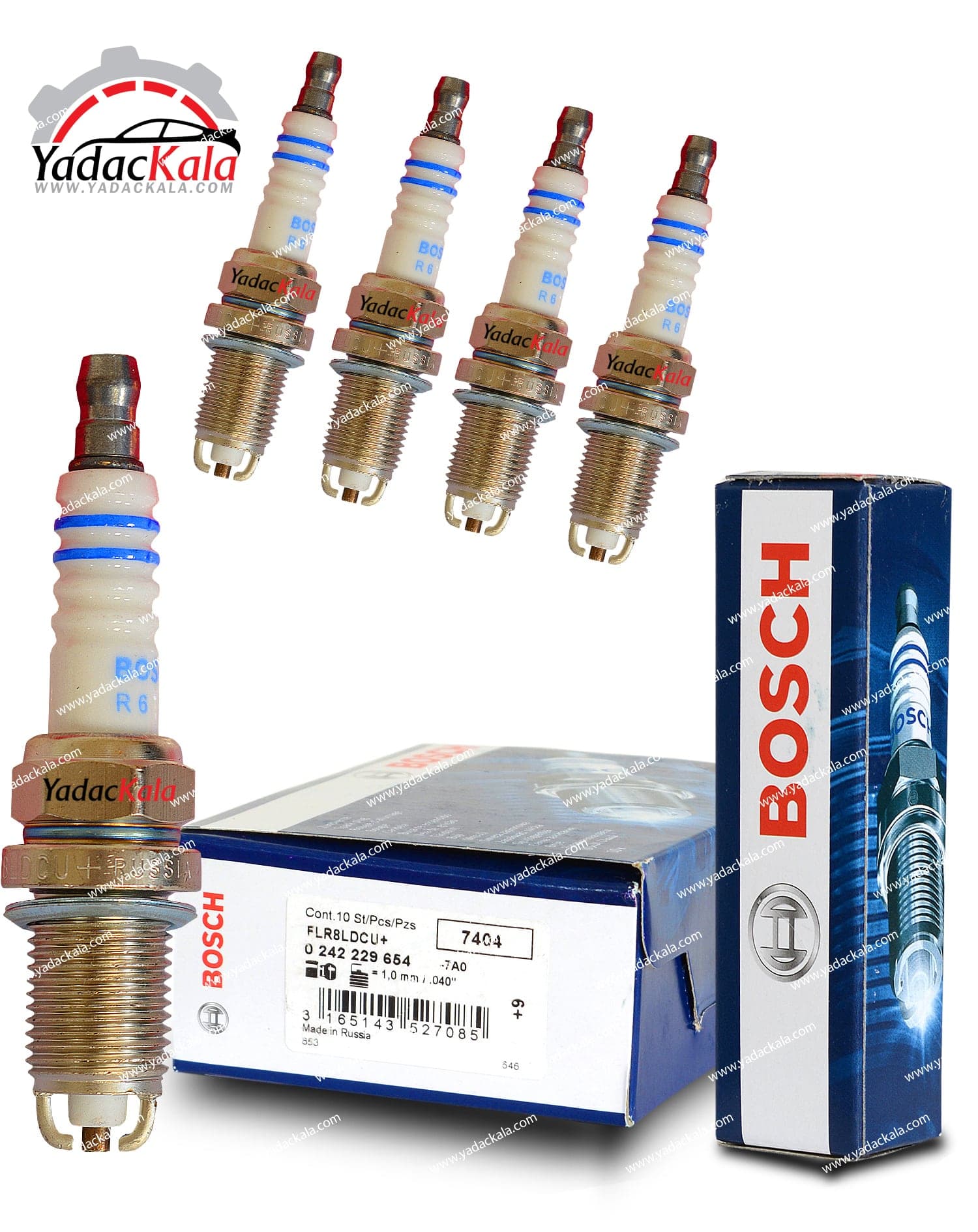 شمع پایه کوتاه دو پلاتین بوش روس FLR8LDCU+9