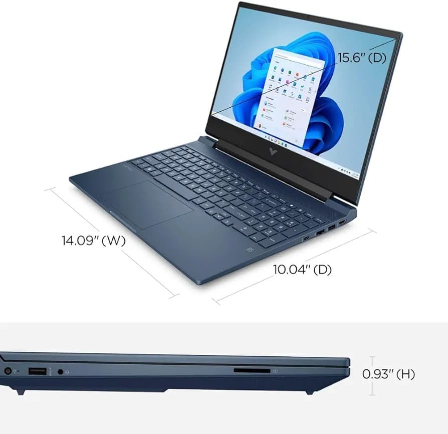 لپ تاپ 15.6 اینچی اچ پی مدل Victus 15-FA1082WM i5 16GB 512GB SSD 6GB RTX4050 HP Victus 15-FA1082WM i5- — تصویر ۵