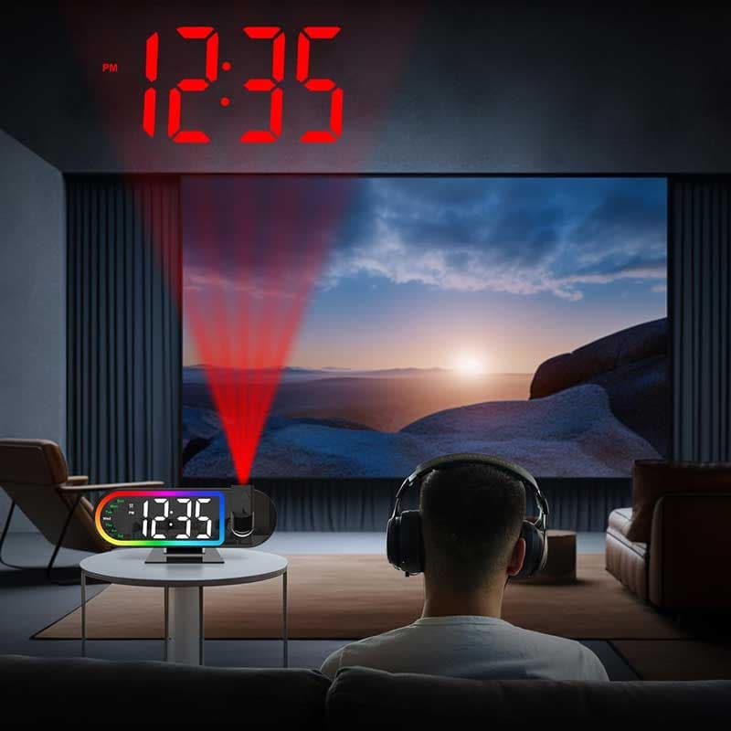 ساعت رومیزی دیجیتالی پروژکتوردار مدل DS-3827LP — تصویر ۶