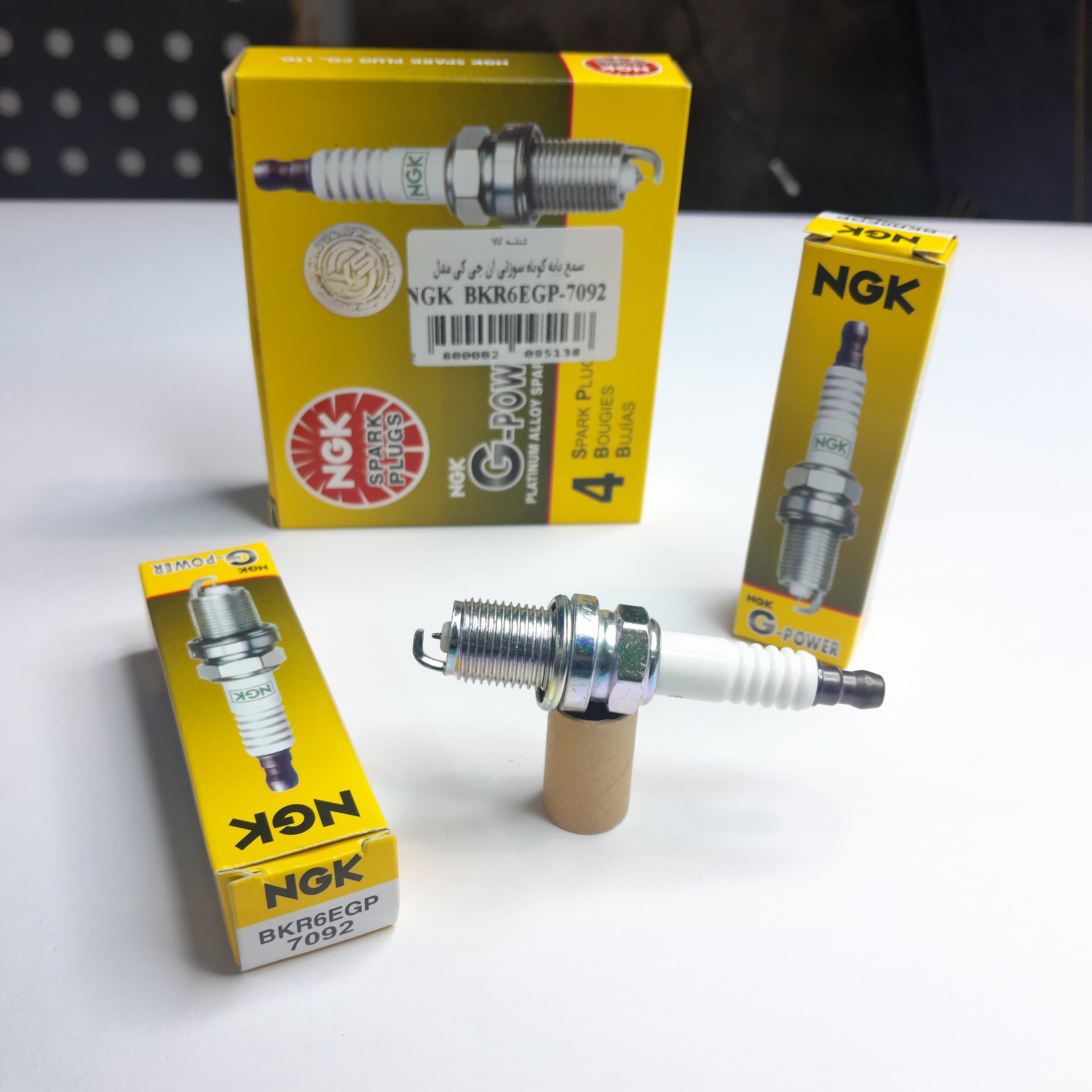 شمع NGK کوتاه سوزنی پلاتینیوم G-power ژاپن سفارشی BKR6EGP 7092