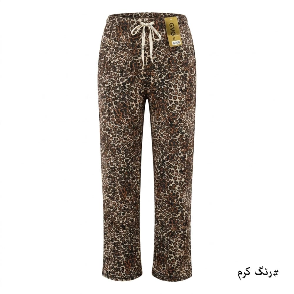 شلوار زنانه GVG مدل پلنگی راسته آزاد کد R-10979 — تصویر ۳