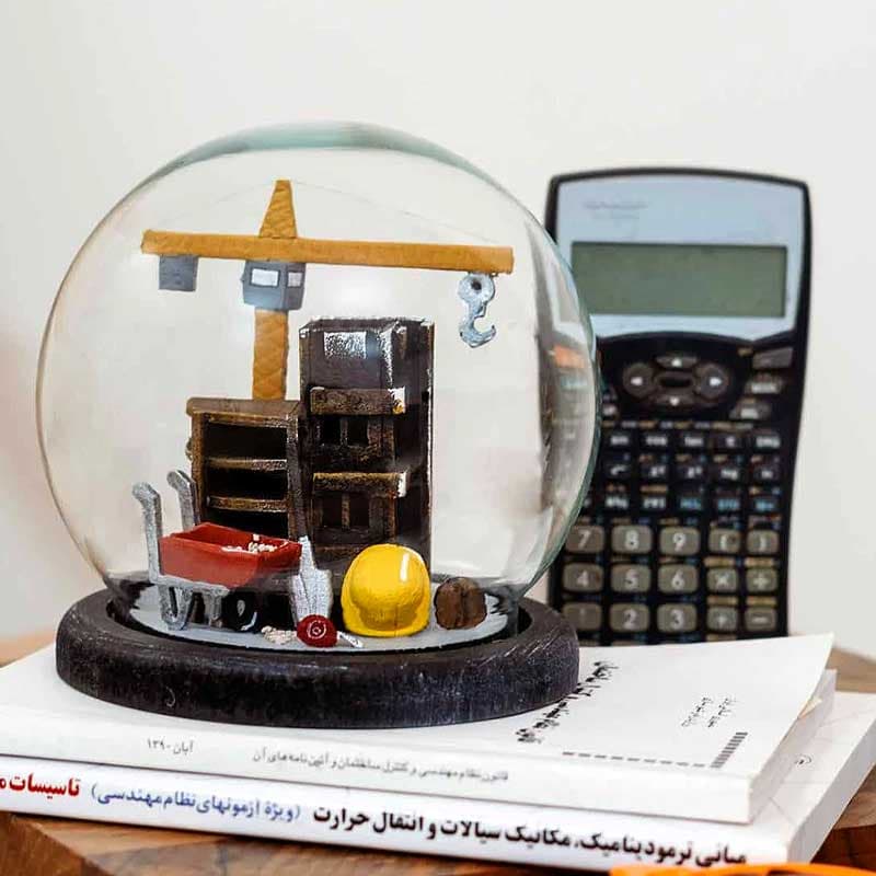 گوی مینیاتوری نماد شغل مهندسی عمران
