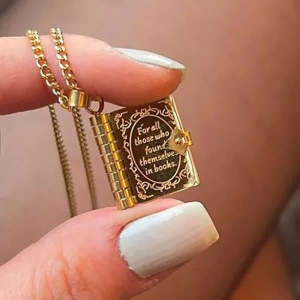 گردنبند کتابچه استیل با امکان قرار دادن عکس یا حک متن — تصویر ۵